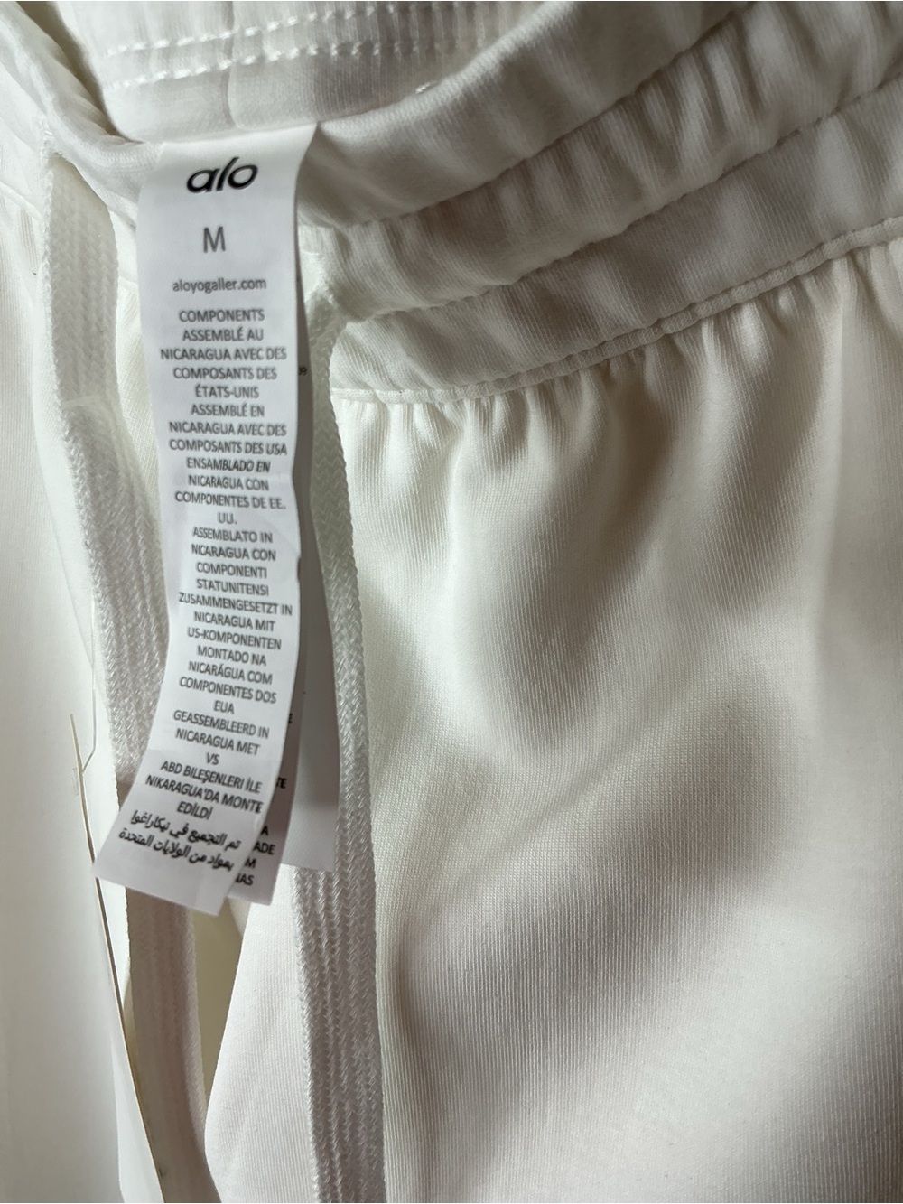 ALO Yoga White High-Rise Track Joggers and Jacket Set - Picture 14 of 14